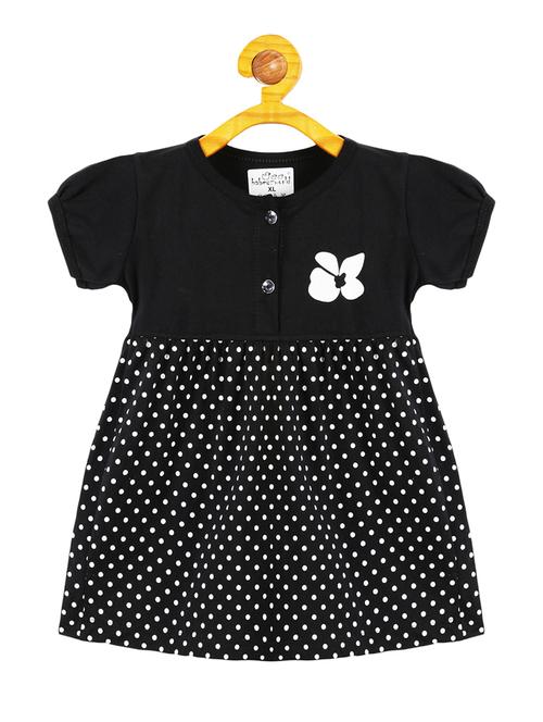 girls round neck short sleeves frock - 20569598 - Very Small Image - 1