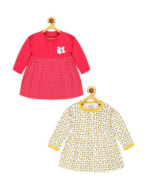 girls round neck long sleeves frock - 20569730 - Very Small Image - 1