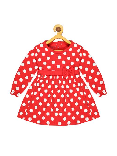girls round neck puff sleeve frock - 20569749 - Very Small Image - 1