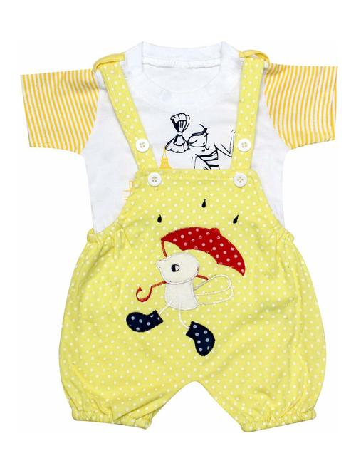 boys cotton dungarees twin set - 20569865 - Very Small Image - 1