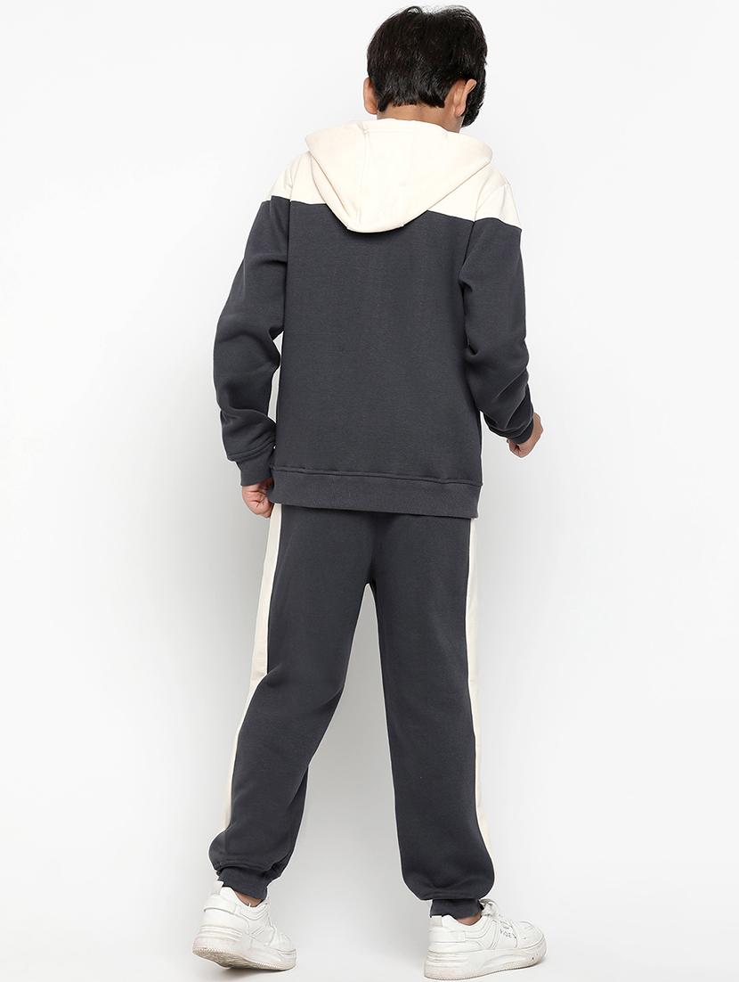 boys grey & cream track suit - 20571201 - Standard Image - 2