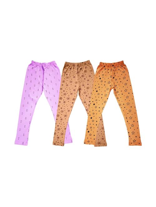 girls pack of 3 multi colored legging - 20573962 - Very Small Image - 1
