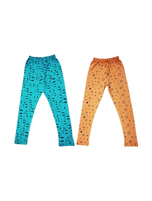 pack of 2 - multi colored cotton leggings - 20574452 - Very Small Image - 1