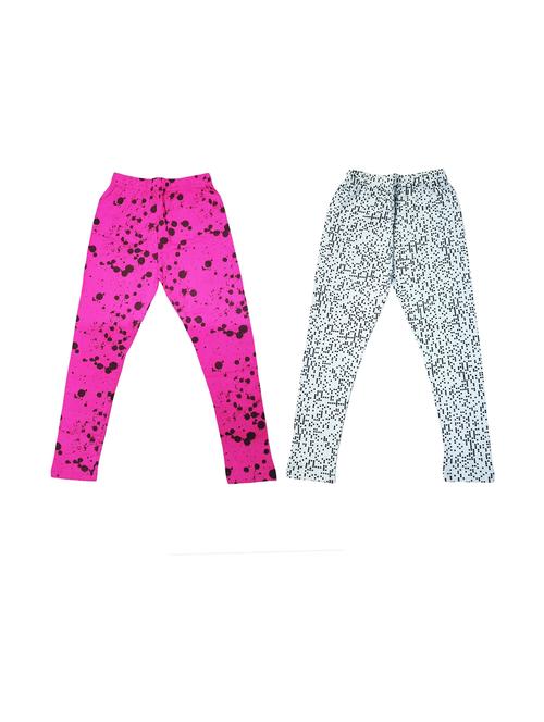 pack of 2 - multi colored cotton leggings - 20574464 - Very Small Image - 1