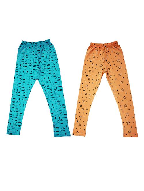 pack of 2 - multi colored cotton leggings - 20574489 - Very Small Image - 1