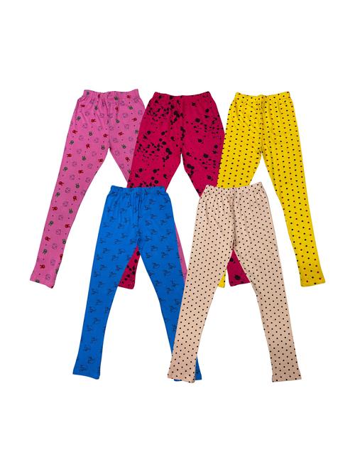 pack of 5 girls printed leggings - 20577690 - Very Small Image - 1
