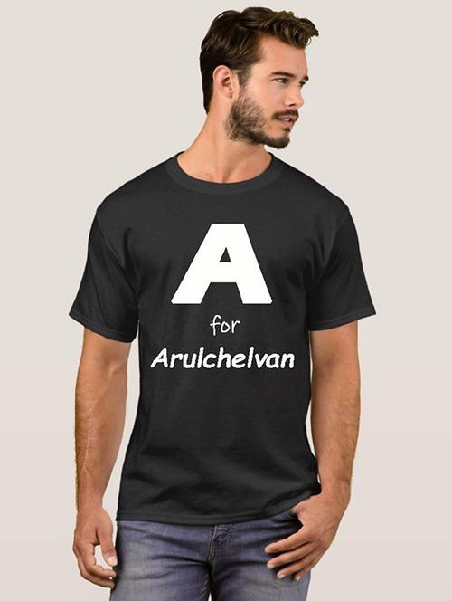 mens black typographic t-shirt - 20583445 - Very Small Image - 1