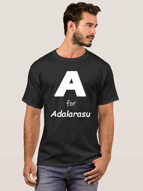 mens black typographic t-shirt - 20583727 - Very Small Image - 1