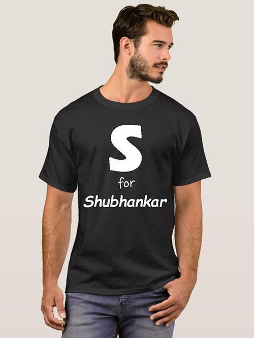 mens black typographic t-shirt - 20583860 - Very Small Image - 1