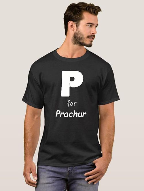 mens black typographic t-shirt - 20583921 - Very Small Image - 1