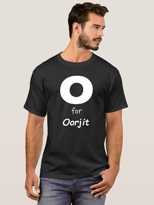 mens black typographic t-shirt - 20583935 - Very Small Image - 1