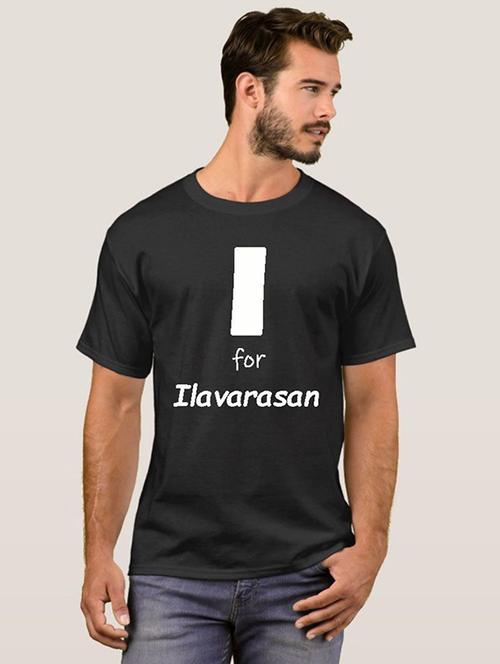 mens black typographic t-shirt - 20584006 - Very Small Image - 1