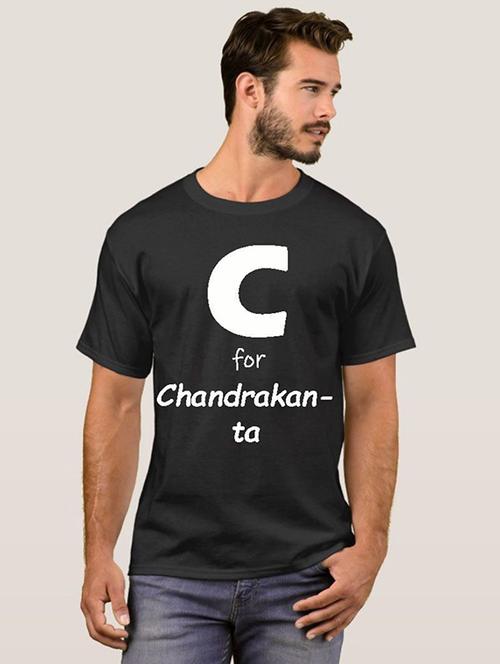 mens black typographic t-shirt - 20584057 - Very Small Image - 1