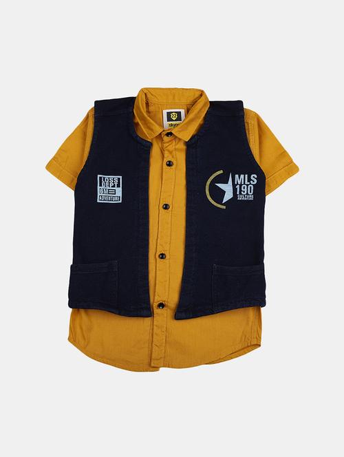 boys short sleeved printed shirt with jacket - 20588049 - Very Small Image - 1