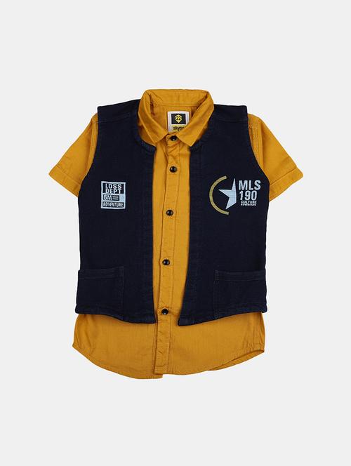 boys short sleeved printed shirt with jacket - 20588052 - Very Small Image - 1