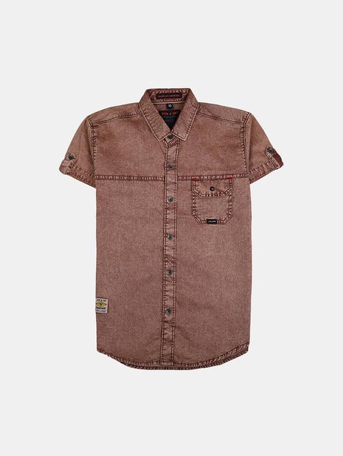 kids solid shirt with short sleeves  - 20588216 - Very Small Image - 1