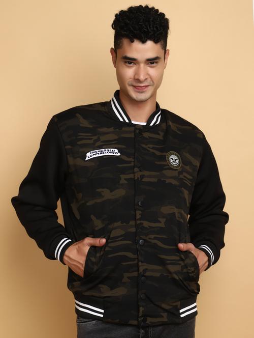 men long sleeved camouflage printed casual jacket - 20589768 - Very Small Image - 1