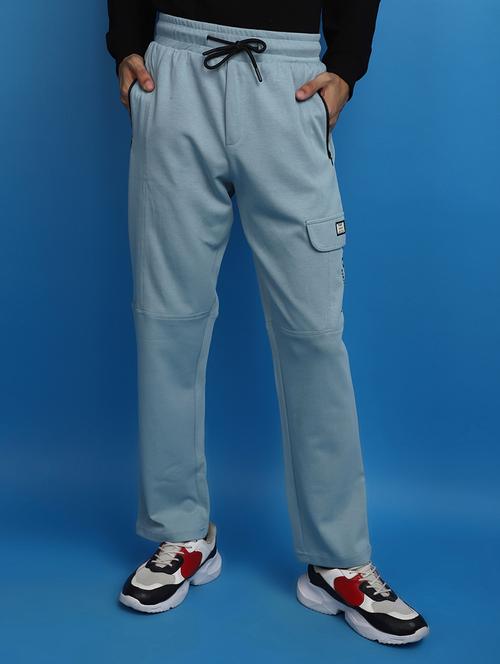 men solid full length track pant - 20589841 - Very Small Image - 1