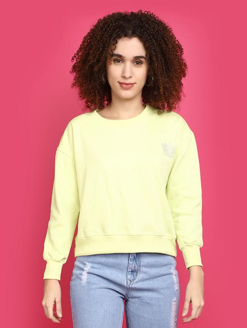 women round neck solid sweatshirt - 20590006 - Very Small Image - 1