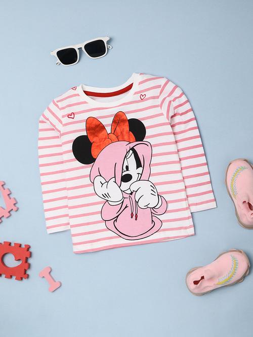 pink striped front print  tee - 20590172 - Very Small Image - 1