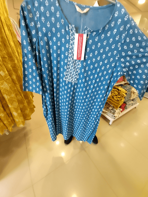 light blue rayon kurta - 20590356 - Very Small Image - 1