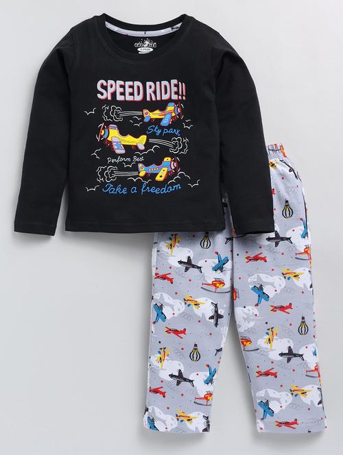 boys printed t-shirt & pajama set - 20592834 - Very Small Image - 1