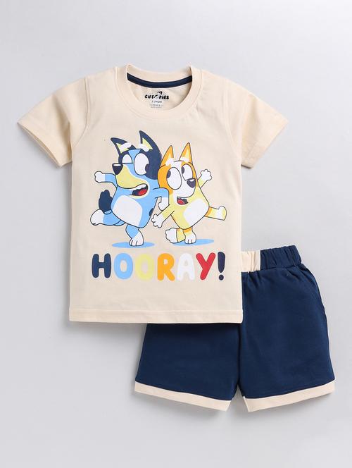 beige cotton blend shorts twin set - 20592933 - Very Small Image - 1