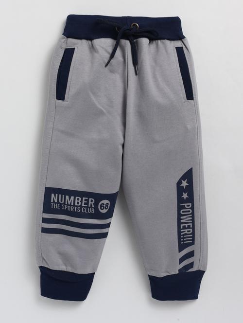 boys grey colour block regular jogger - 20593058 - Very Small Image - 1