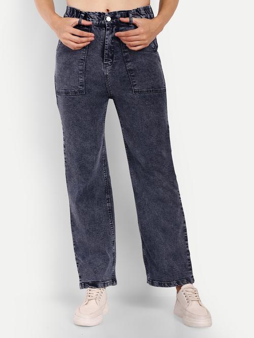 women's plain straight fit jeans - 20594370 - Very Small Image - 1