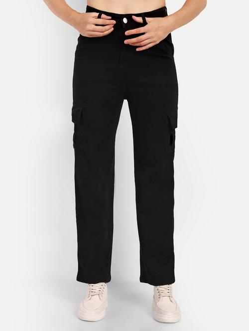 women's high rise solid cargo  - 20594373 - Very Small Image - 1