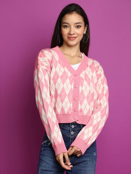 women checkered long sleeves cardigan - 20594753 - Very Small Image - 1