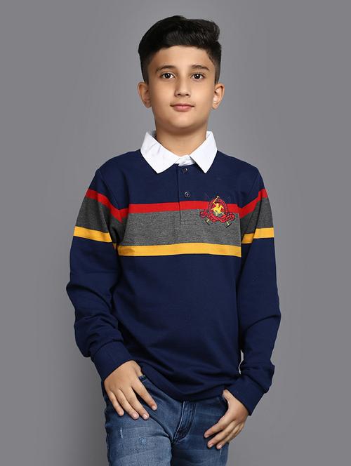 boys striped polo t-shirt - 20595265 - Very Small Image - 1