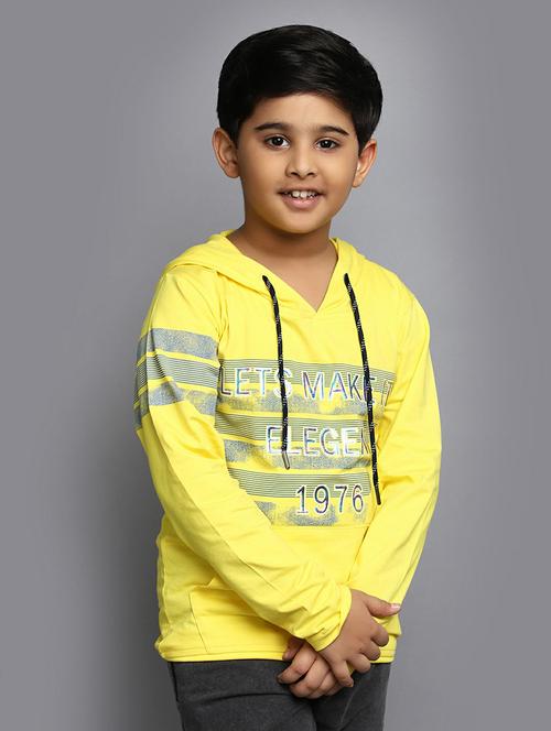 boys front typographic printed hooded sweatshirt - 20595272 - Very Small Image - 1