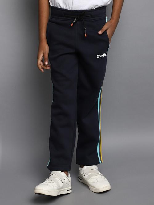 boys navy blue side taped trousers - 20595527 - Very Small Image - 1