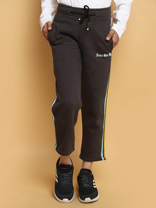 boys brown side taped track pant - 20595584 - Very Small Image - 1
