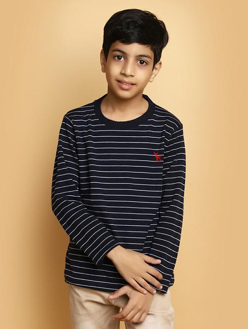 boys navy & white striped sweater - 20595722 - Very Small Image - 1
