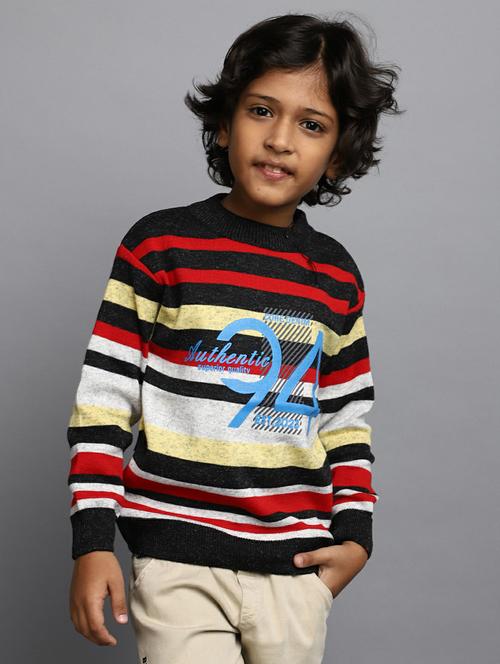 boys multi colored striped sweater - 20595728 - Very Small Image - 1