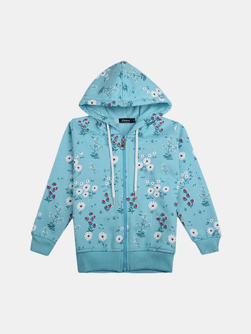 light blue printed hooded sweatshirt - 20596007 - Very Small Image - 1