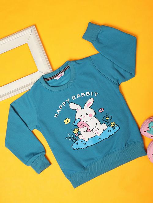 teal blue graphic sweatshirt - 20596033 - Very Small Image - 1