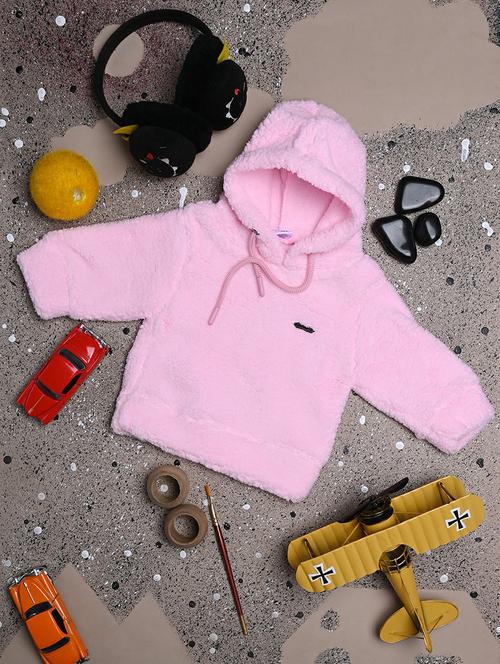 unisex pink solid hooded sweatshirt - 20596051 - Very Small Image - 1