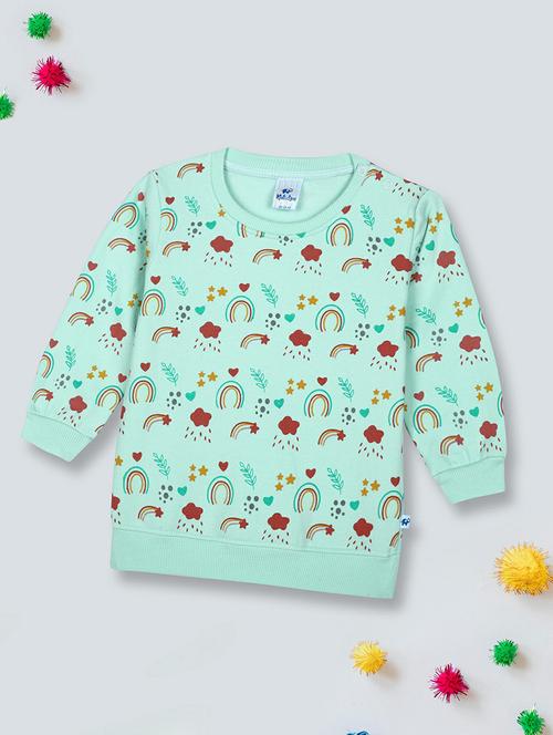 green round neck printed sweatshirt - 20596064 - Very Small Image - 1