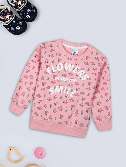 girls round neck typographic regular sweatshirt - 20596066 - Very Small Image - 1