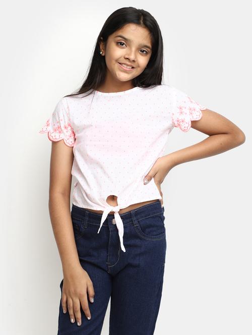 girls pink polka dot top - 20599251 - Very Small Image - 1
