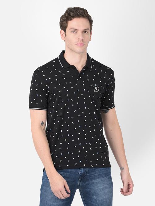 black printed short sleeve t-shirt - 20601415 - Very Small Image - 1