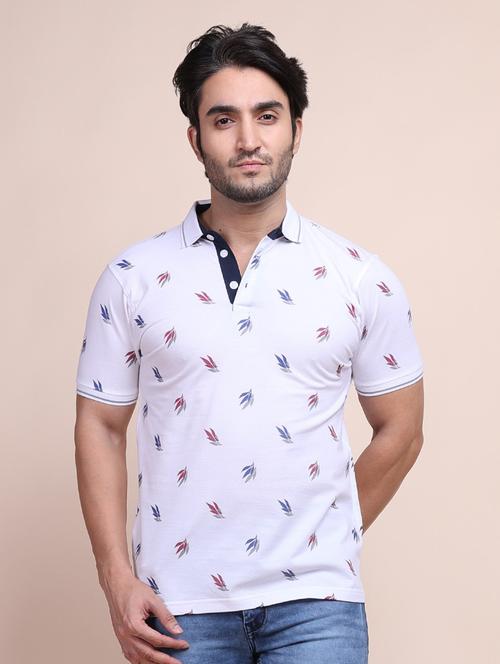 white printed short sleeve t-shirt - 20601642 - Very Small Image - 1