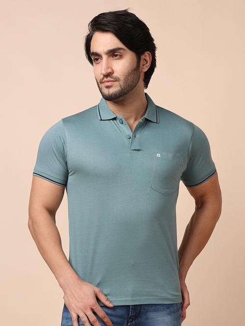 man polo neck t-shirt - 20601685 - Very Small Image - 1