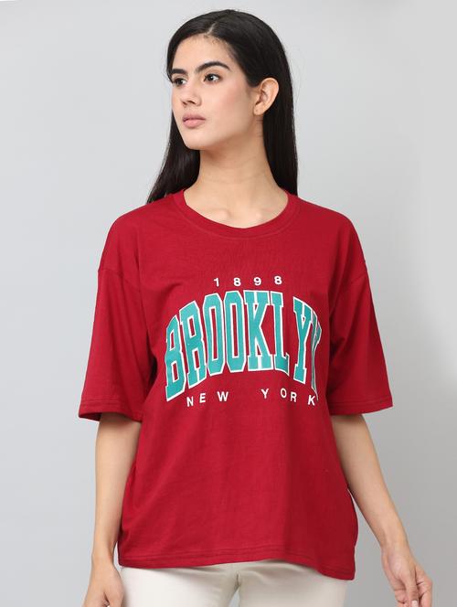 women front print t-shirt - 20602446 - Very Small Image - 1