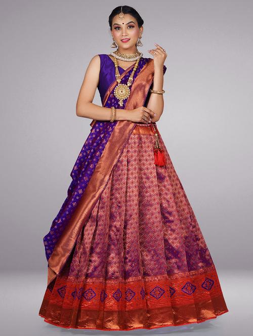 women silk lehenga choli  with dupatta set - 20603306 - Very Small Image - 1
