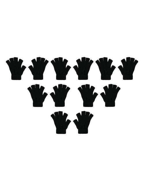 men black combos pack of self design gloves - 20605216 - Very Small Image - 1
