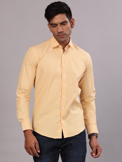 yellow striped casual shirt - 20607498 - Very Small Image - 1